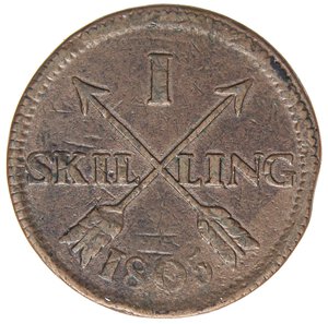 reverse: ESTERE - SVEZIA - Gustavo IV Adolfo (1792-1809) - Skilling 1805 Kr. 566  CU. BB+