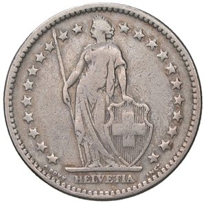 obverse: ESTERE - SVIZZERA - Confederazione  - 2 Franchi 1901 B Kr. 21 R AG. qBB