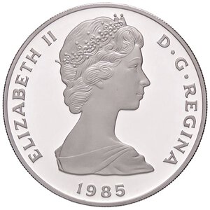 obverse: ESTERE - TURKS e CAICOS - Elisabetta II (1952-2022) - 10 Corone 1985   AG. FS