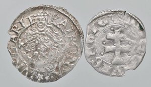 reverse: ESTERE - UNGHERIA - Ludovico d Angiò, Re d Ungheria (1370-1382) - Denaro   (AG g. 0,44)Assieme a denaro gr. 0,44 - Lotto di 2 monete. qBB