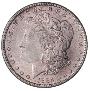 obverse: ESTERE - U.S.A.  - Dollaro 1884 - Morgan Kr. 110  AG  Segnetto al bordo. qFDC