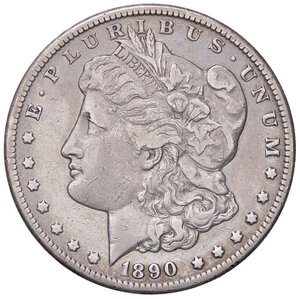 obverse: ESTERE - U.S.A.  - Dollaro 1890 CC - Morgan Kr. 110 R AG. BB