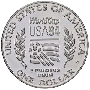 obverse: ESTERE - U.S.A.  - Dollaro 1994 S - Mondiali Kr. 252  AG. FS