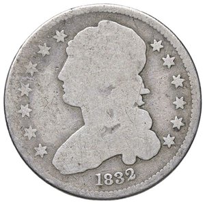 obverse: ESTERE - U.S.A.  - 25 Cents 1832  R AG. B