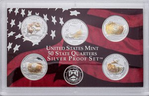 obverse: ESTERE - U.S.A.  - Serie 2006 - 50 State quarters   AG 10 valori in confezione. FS