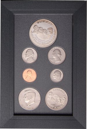 obverse: ESTERE - U.S.A.  - Serie 1991 - Prestige Set   AG-NI 7 valori in confezione. FS