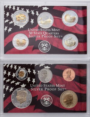 obverse: ESTERE - U.S.A.  - Serie 2006   AG-NI-CU 10 valori in confezione. FS