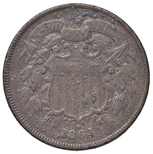 obverse: ESTERE - U.S.A.  - 2 Cents 1864 Kr. 94 R CU. qBB