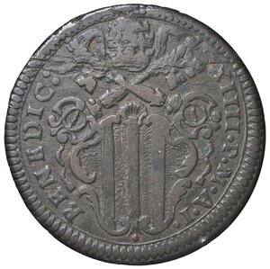 obverse: Rame Pontificio da Benedetto XIV (Gubbio e Ravenna), parte IV - GUBBIO - Benedetto XIV (1740-1758) - Baiocco 1741 A. I Munt. 436a var. II  CU. qBB