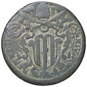 obverse: Rame Pontificio da Benedetto XIV (Gubbio e Ravenna), parte IV - GUBBIO - Benedetto XIV (1740-1758) - Baiocco 1748 Munt. 449  CU. qBB