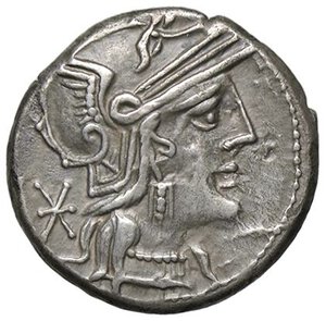 obverse: ROMANE REPUBBLICANE - MARCIA - Q. Marcius Philippus (129 a.C.) - Denario B. 11; Cr. 259/1  (AG g. 3,16). BB+