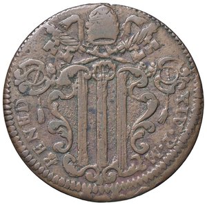 obverse: Rame Pontificio da Benedetto XIV (Gubbio e Ravenna), parte IV - GUBBIO - Benedetto XIV (1740-1758) - Baiocco 1749 Munt. 452a  CU. BB