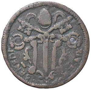 obverse: Rame Pontificio da Benedetto XIV (Gubbio e Ravenna), parte IV - GUBBIO - Benedetto XIV (1740-1758) - Baiocco 1751 Munt. 454 (tipo)  CU. qBB