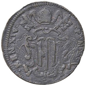 obverse: Rame Pontificio da Benedetto XIV (Gubbio e Ravenna), parte IV - GUBBIO - Benedetto XIV (1740-1758) - Baiocco 1752 A. XII Munt. manca RR CU Muntoni manca con questo accoppiamento di coni: D/Come il 460, il R/ come il 459 var. II. qBB