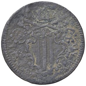 obverse: Rame Pontificio da Benedetto XIV (Gubbio e Ravenna), parte IV - GUBBIO - Benedetto XIV (1740-1758) - Baiocco 1753 Munt. 468 var. III  CU R/Giglio sopra e due gigli sotto. MB+/qBB