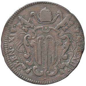 obverse: Rame Pontificio da Benedetto XIV (Gubbio e Ravenna), parte IV - GUBBIO - Benedetto XIV (1740-1758) - Baiocco 1753 A. XIII Munt. 466  CU R/Giglio. BB