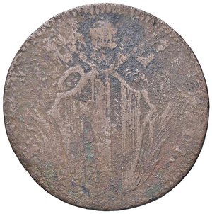 obverse: Rame Pontificio da Benedetto XIV (Gubbio e Ravenna), parte IV - RAVENNA - Benedetto XIV (1740-1758) - Baiocco Munt. 573; DV 130 RRR CU. MB