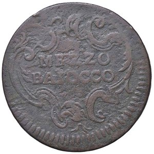 reverse: Rame Pontificio da Benedetto XIV (Gubbio e Ravenna), parte IV - RAVENNA - Benedetto XIV (1740-1758) - Mezzo baiocco Munt. 605; DV 142 RR CU. meglio di MB