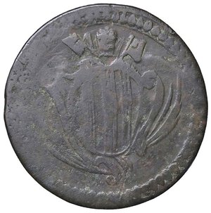 obverse: Rame Pontificio da Benedetto XIV (Gubbio e Ravenna), parte IV - RAVENNA - Benedetto XIV (1740-1758) - Mezzo baiocco Munt. 661; DV 322  CU. MB