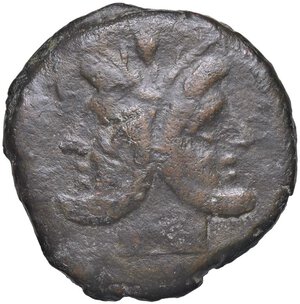 obverse: ROMANE REPUBBLICANE - POMPEIA - Cn Mag imp (46-45 a.C.) - Asse B. 15; Cr. 471/1  (AE g. 14,77). qBB