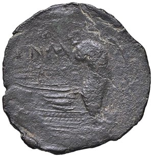 reverse: ROMANE REPUBBLICANE - POMPEIA - Cn Mag imp (46-45 a.C.) - Asse B. 15; Cr. 471/1  (AE g. 14,77). qBB