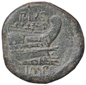 reverse: ROMANE REPUBBLICANE - POMPEIA - Sex. Pompeius Magnus (42 a.C.) - Asse B. 20; Cr. 479/1  (AE g. 23,6). BB