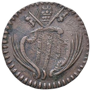 obverse: Rame Pontificio da Benedetto XIV (Gubbio e Ravenna), parte IV - RAVENNA - Benedetto XIV (1740-1758) - Quattrino Munt. 787; DV 362  CU. BB