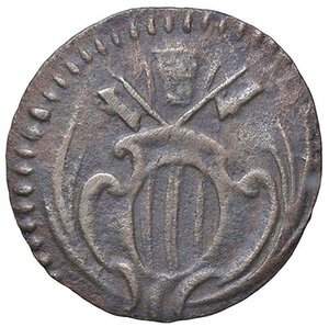 obverse: Rame Pontificio da Benedetto XIV (Gubbio e Ravenna), parte IV - RAVENNA - Benedetto XIV (1740-1758) - Quattrino Munt. manca; DV 387 RRR CU. meglio di MB