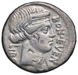 obverse: ROMANE REPUBBLICANE - SCRIBONIA - L. Scribonius Libo (62 a.C.) - Denario Cr. 416/1a; Syd. 928  (AG g. 3,51) Contromarche. qBB