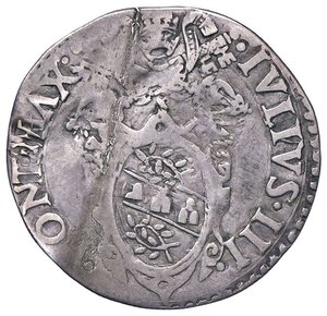 obverse: ZECCHE ITALIANE - ANCONA - Giulio III (1550-1555) - Giulio  R (AG g. 2,43). meglio di MB