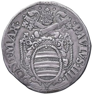 obverse: ZECCHE ITALIANE - ANCONA - Paolo IV (1555-1559) - Testone   (AG g. 9,22). qBB/MB+