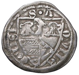 obverse: ZECCHE ITALIANE - AQUILEIA - Ottobono dei Robari (1302-1315) - Denaro Biaggi 161; MIR 31 RR (AG g. 1). qBB