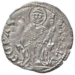 reverse: ZECCHE ITALIANE - AQUILEIA - Bertrando di San Genesio (1334-1350) - Denaro Biaggi 171; MIR 38 R (AG g. 0,8). BB-SPL