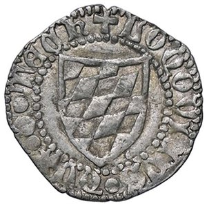 obverse: ZECCHE ITALIANE - AQUILEIA - Ludovico II di Teck (1412-1420) - Soldo da 12 bagattini Ber. 69; Biaggi 193  (AG g. 0,62). BB+