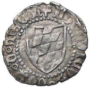 obverse: ZECCHE ITALIANE - AQUILEIA - Ludovico II di Teck (1412-1420) - Soldo da 12 bagattini Ber. 69; Biaggi 193  (AG g. 0,56). qBB