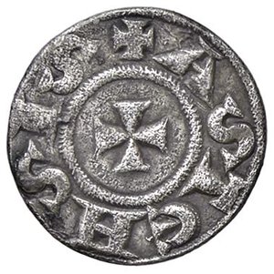 obverse: ZECCHE ITALIANE - ASTI - Comune (1140-1336) - Denaro MIR 34; Biaggi 232  (MI g. 0,67). BB