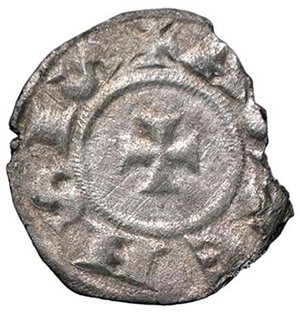 obverse: ZECCHE ITALIANE - ASTI - Comune (1140-1336) - Denaro MIR 34; Biaggi 232  (MI g. 0,43) Mancanza marginale. qBB