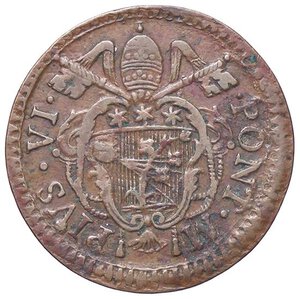 obverse: ZECCHE ITALIANE - BOLOGNA - Pio VI (1775-1799) - Quattrino 1779   CU. BB