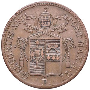 obverse: ZECCHE ITALIANE - BOLOGNA - Gregorio XVI (1831-1846) - Baiocco 1836 A. VI Pag. 198; Mont. 185  CU. BB