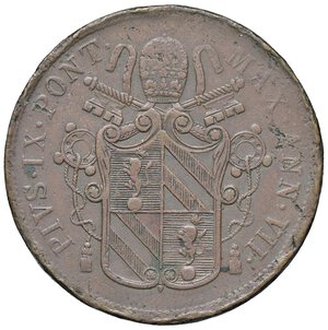 obverse: ZECCHE ITALIANE - BOLOGNA - Pio IX (1846-1866) - 5 Baiocchi 1852 A. VII Pag. 300; Mont. 258  CU  Colpetti. BB