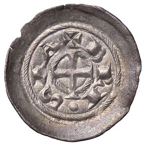 obverse: ZECCHE ITALIANE - BRESCIA - Comune (1254-1337) - Denaro scodellato CNI 1/8; MIR 108  (MI g. 0,68). qSPL/SPL