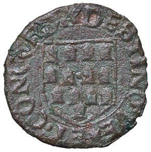 reverse: ZECCHE ITALIANE - CAMERINO - Giovanni Maria Varano (secondo periodo, 1511-1527) - Quattrino CNI 54 e seg. R (CU g. 1,22). MB-BB