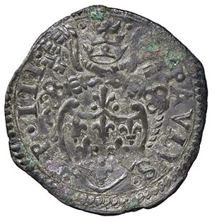 obverse: ZECCHE ITALIANE - CAMERINO - Paolo III (1534-1549) - Quattrino  R (CU g. 0,71). qBB