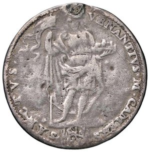 reverse: ZECCHE ITALIANE - CAMERINO - Clemente X (1670-1676) - Giulio 1673 A. IIII CNI 2; Munt. 36 R (AG g. 2,76) Appiccagnolo rimosso. MB