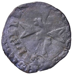 reverse: ZECCHE ITALIANE - CASTIGLIONE DELLE STIVIERE - Rodolfo Gonzaga (1586-1593) - Parpagliola CNI 339/349; MIR 138/2 NC (MI g. 1,06) Doppia battitura. qBB