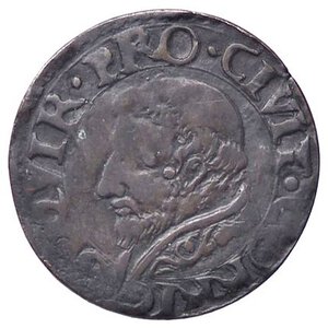 obverse: ZECCHE ITALIANE - CORREGGIO - Anonime dei Conti Gerolamo, Gilberto, Camillo e Fabrizio (1569-1580) - Sesino CNI 169/178; MIR 123 RR (MI g. 0,84). BB