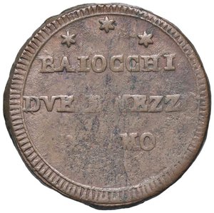 reverse: ZECCHE ITALIANE - FERMO - Pio VI (1775-1799) - Sampietrino 1796  R CU. BB/qBB