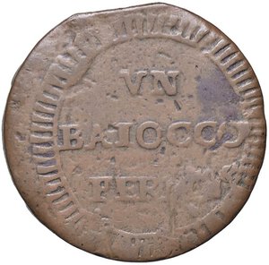 reverse: ZECCHE ITALIANE - FERMO - Repubblica Romana (1798-1799) - Baiocco  R CU. qBB