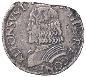 obverse: ZECCHE ITALIANE - FERRARA - Alfonso I d Este (1505-1534) - Testone CNI 34/41; MIR 271 RR (AG g. 7,36) Spezzato. MB