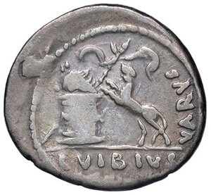 reverse: ROMANE REPUBBLICANE - VIBIA - C. Vibius C. f C. n. Pansa Caetronianus (48 a.C.) - Denario B. 24; Cr. 494/36  (AG g. 3,99). meglio di MB